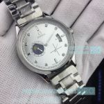 Newest Copy Omega Moonphase Watch Stainless Steel Silver Dial